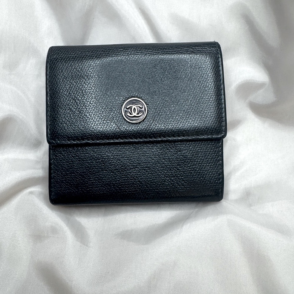 Chanel Black Caviar Leather Wallet